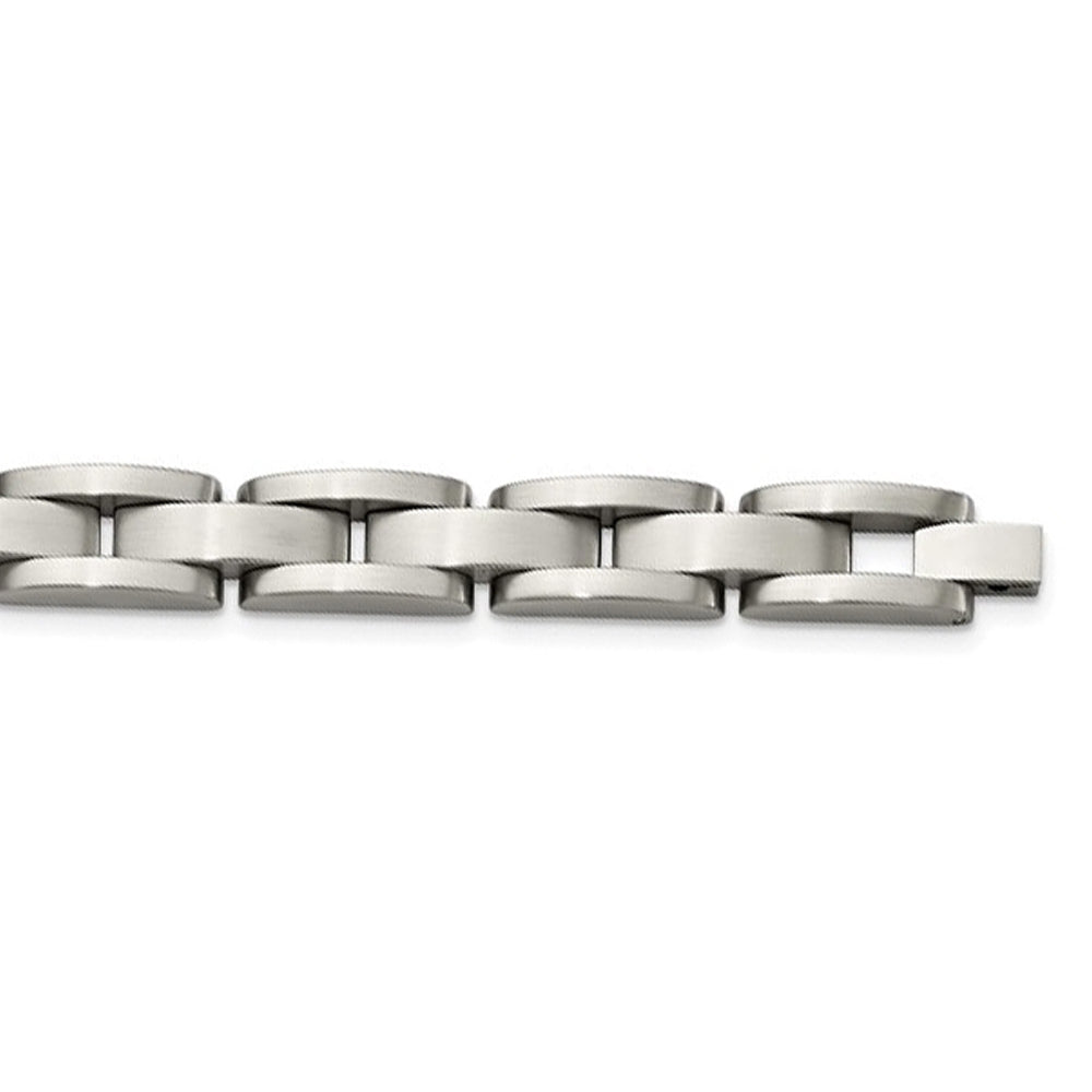 Stainless Steel Mens Brushed and Polished Bracelet 8 Inches Image 1