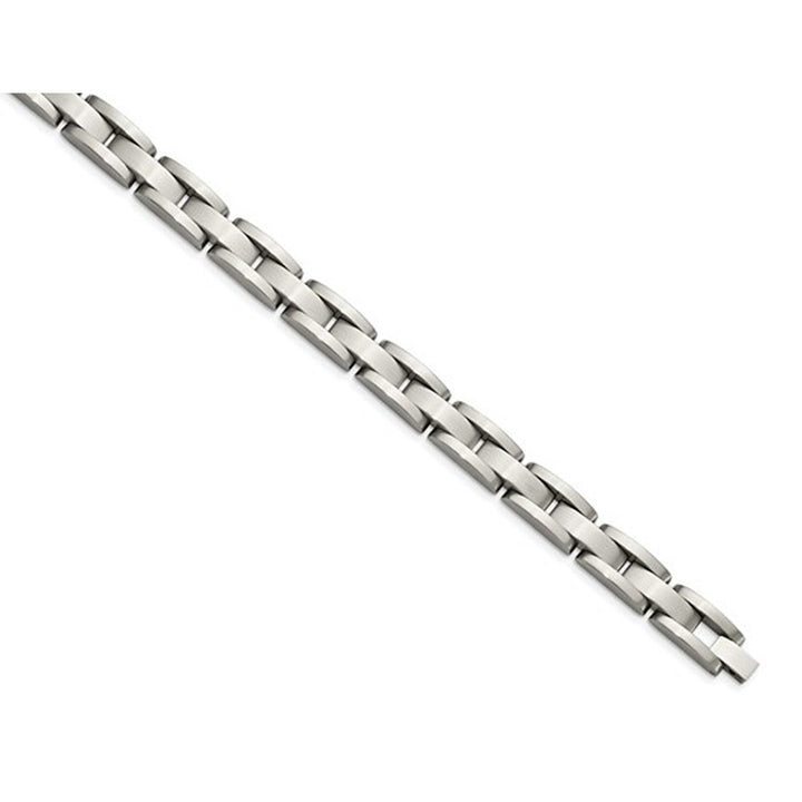 Stainless Steel Mens Brushed and Polished Bracelet 8 Inches Image 2