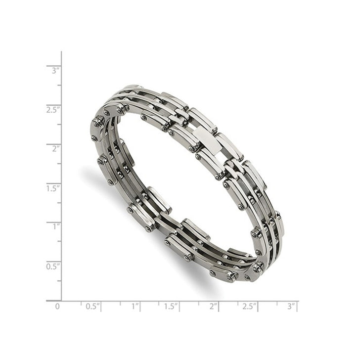 Mens Link Bracelet in Stainless Steel Image 3