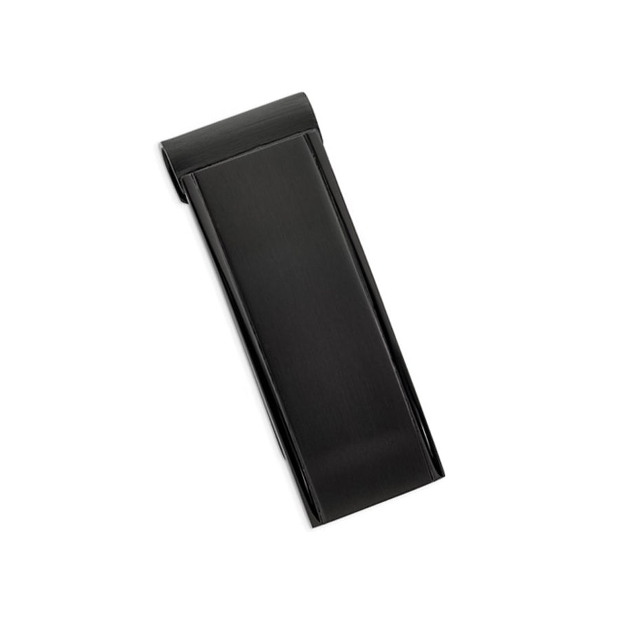 Mens Black Plated Money Clip in Stainless Steel Image 1