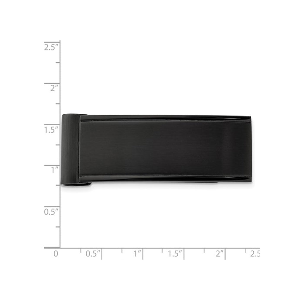 Mens Black Plated Money Clip in Stainless Steel Image 4