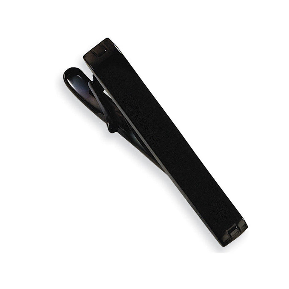 Mens Black Plated Tie Bar in Stainless Steel Image 2