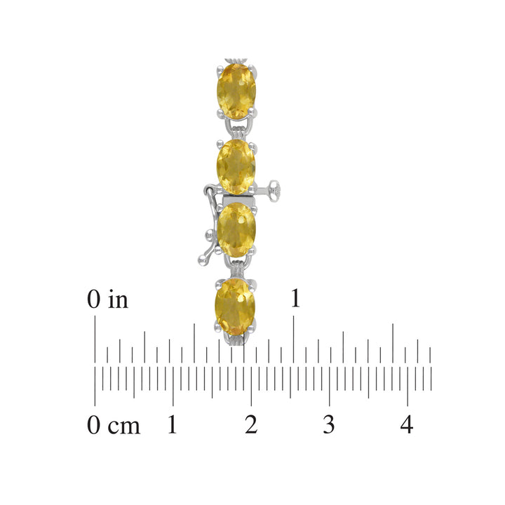 14.75 Carat (ctw) Yellow Citrine Bracelet in Sterling Silver Image 2