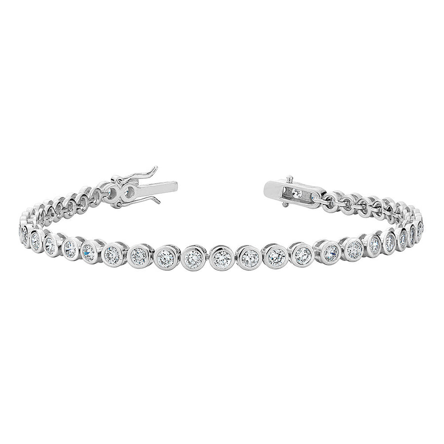 4.0 Carat (ctw) Lab-Created White Topaz Tennis Bracelet in Sterling Silver Image 1