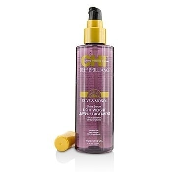 CHI Deep Brilliance Olive and Monoi Shine Serum Light Weight Leave-In Treatment 178ml/6oz Image 2