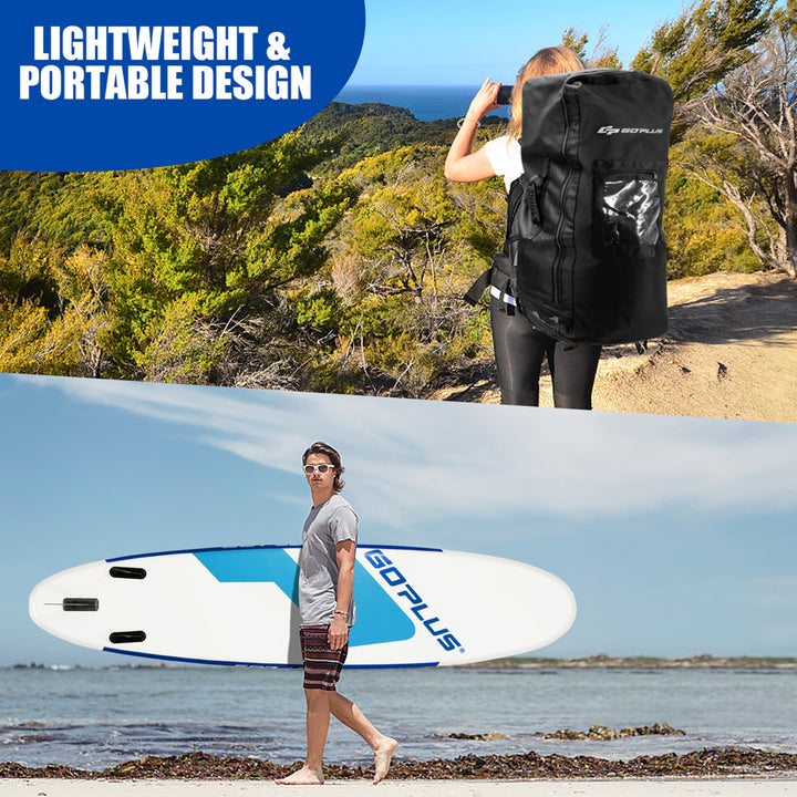 11ft Inflatable Stand Up Paddle Board 6 Thick W/Backpack Leash Aluminum Paddle Image 10