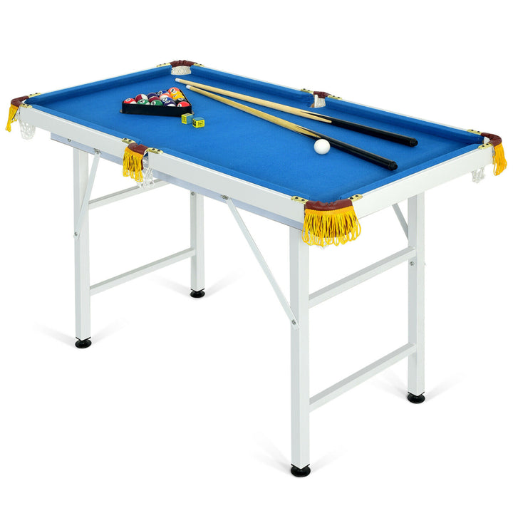 47 Folding Billiard Table Pool Game Table for Kids w/ Cues and Chalk and Brush Image 10