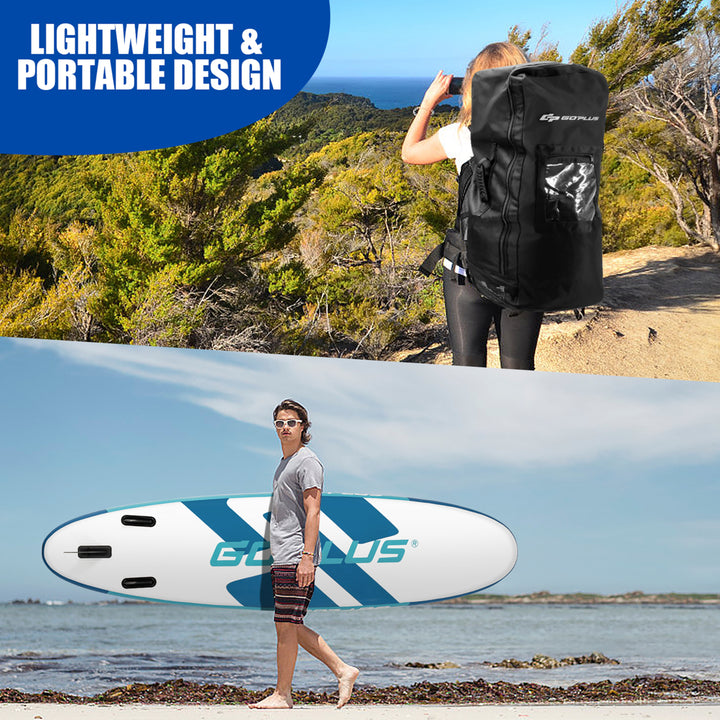 11ft Inflatable Stand Up Paddle Board 6 Thick W/ Aluminum Paddle Leash Backpack Image 10