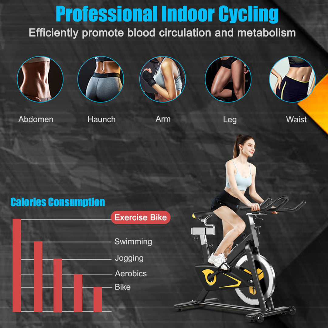 Magnetic Exercise Bike Stationary Belt Drive Indoor Cycling Bike Gym Home Cardio Image 6