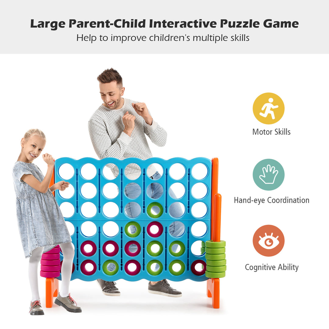 Jumbo 4-to-Score 4 in A Row Giant Board Game Set Indoor Outdoor Kids Adults Family Fun Image 6