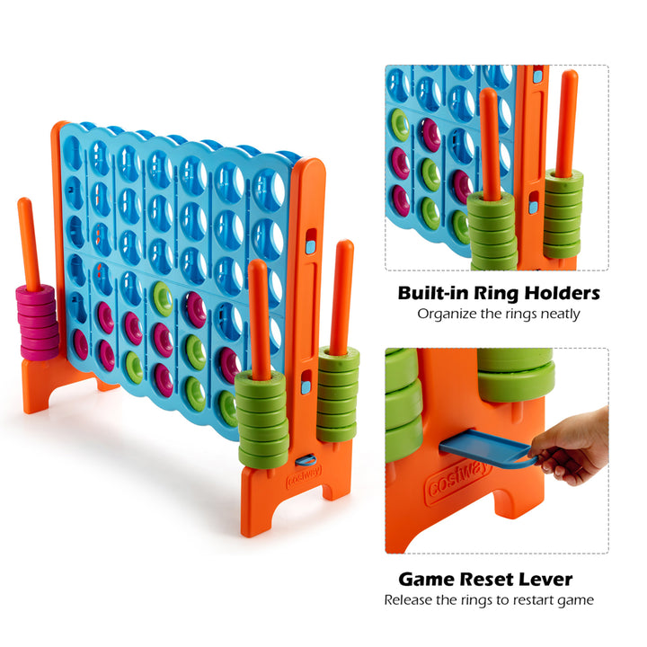 Jumbo 4-to-Score 4 in A Row Giant Board Game Set Indoor Outdoor Kids Adults Family Fun Image 7