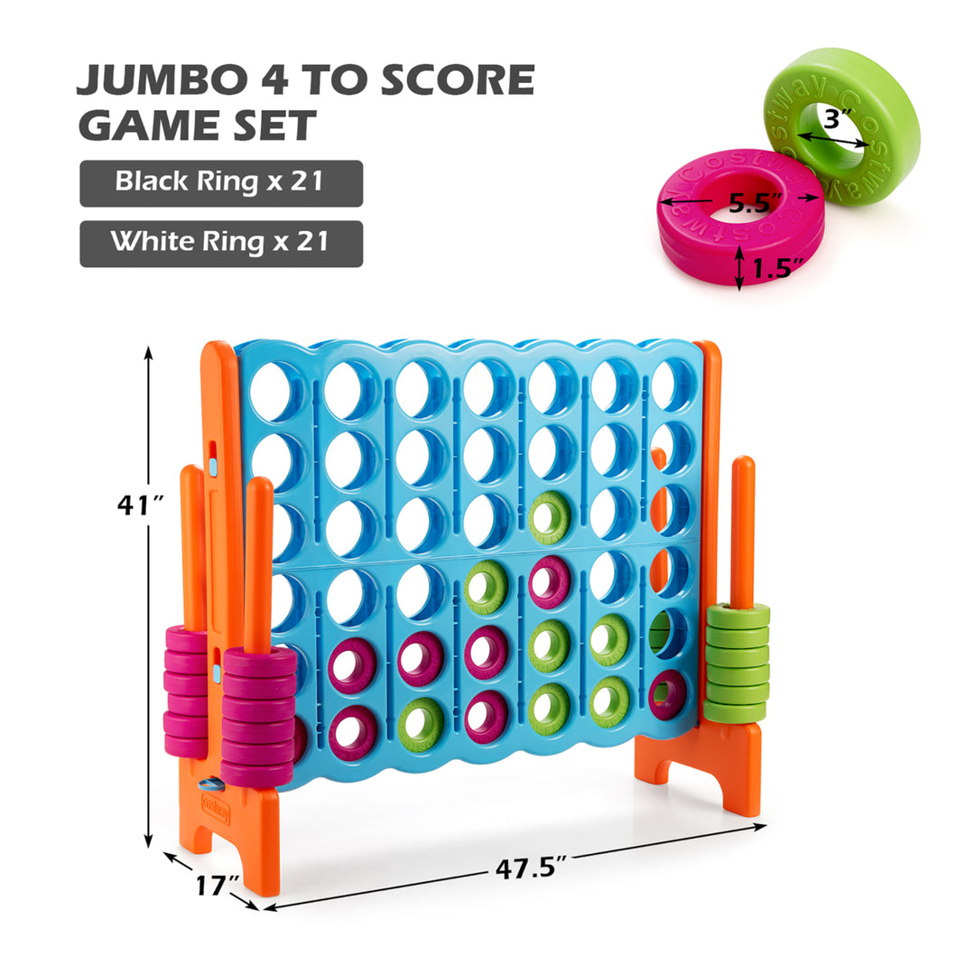 Jumbo 4-to-Score 4 in A Row Giant Board Game Set Indoor Outdoor Kids Adults Family Fun Image 10