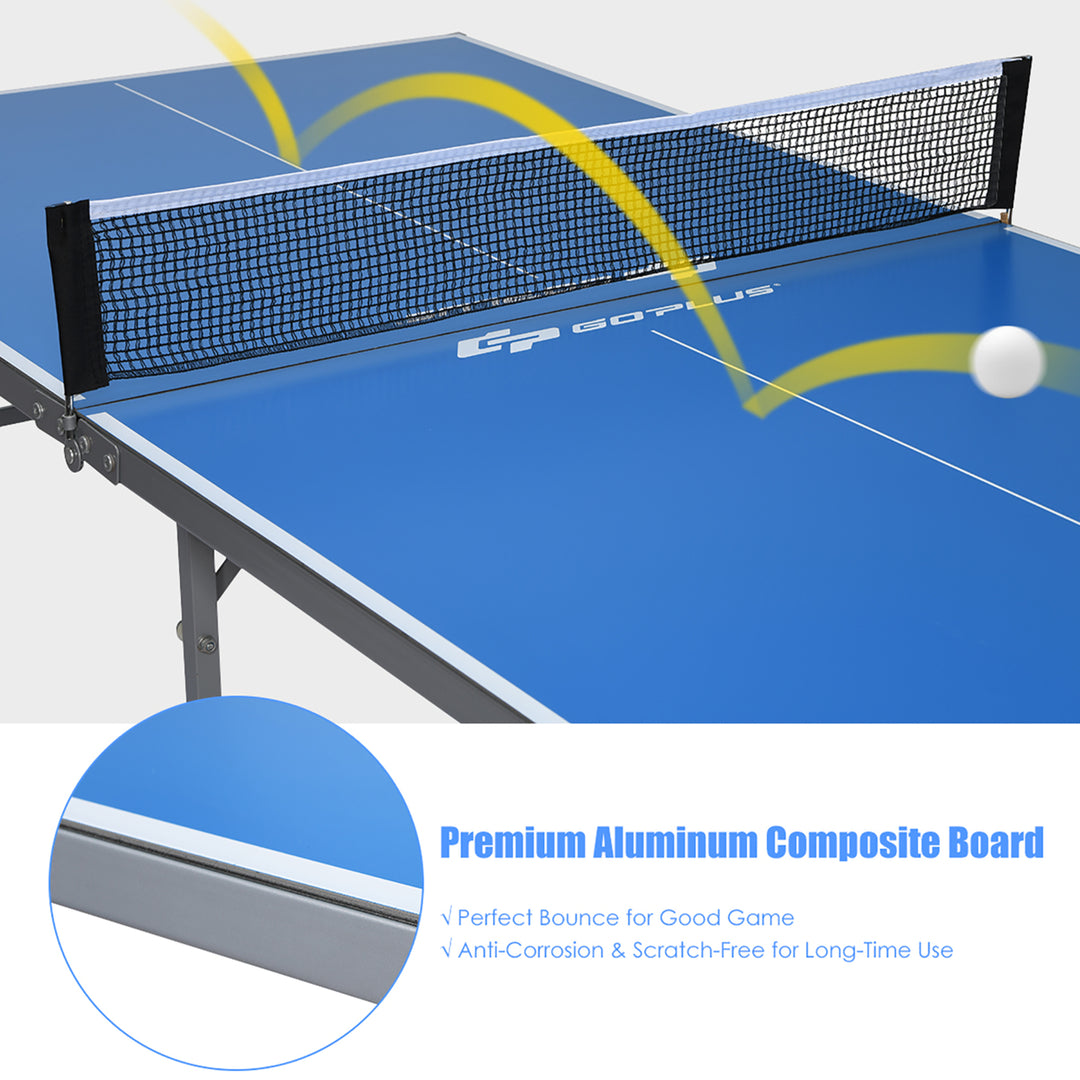 6 x3 Portable Tennis Ping Pong Folding Table w/Accessories Indoor Outdoor Game Image 6