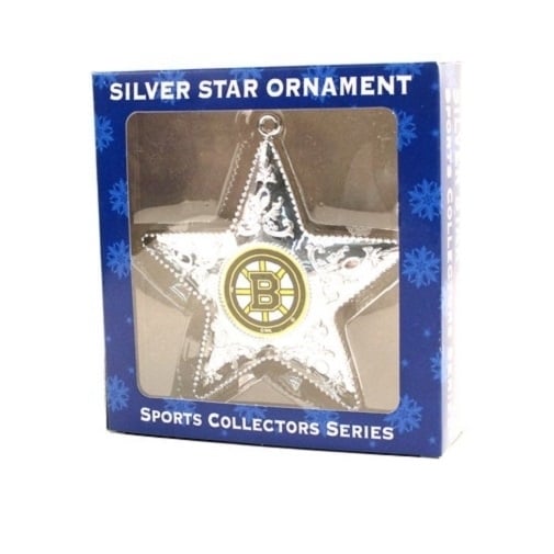 Boston Bruins NHL Sports Collectors Series Silver Star Ornament Image 2