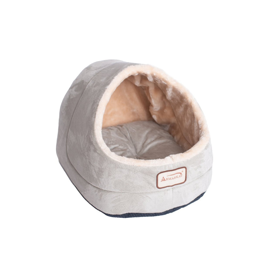 Armarkat Cat Cave Bed With Soft Cushion For Pets C18 Sage Green Image 1