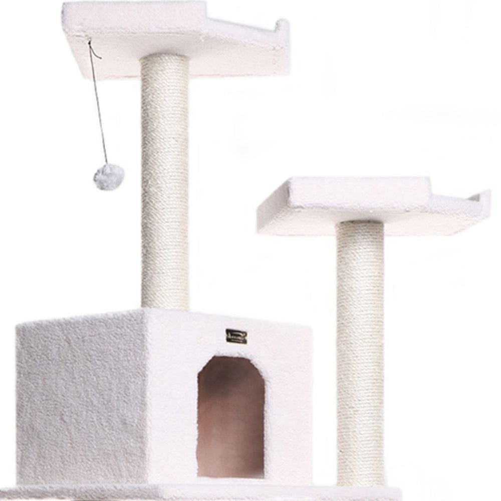 Armarkat Real Wood B7801 Classic Cat Tree In Ivory 6 Levels Playhouse Image 2