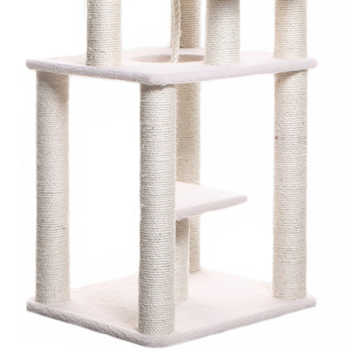 Armarkat Real Wood B7801 Classic Cat Tree In Ivory 6 Levels Playhouse Image 3