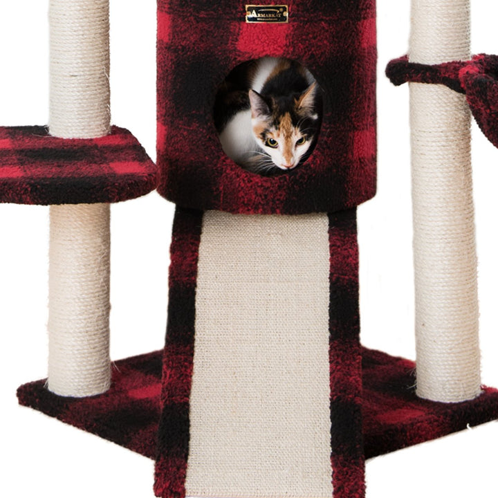 Armarkat Carpeted Real Wood Cat Tree with Multiple FeaturesJackson Galaxy Approved Image 3