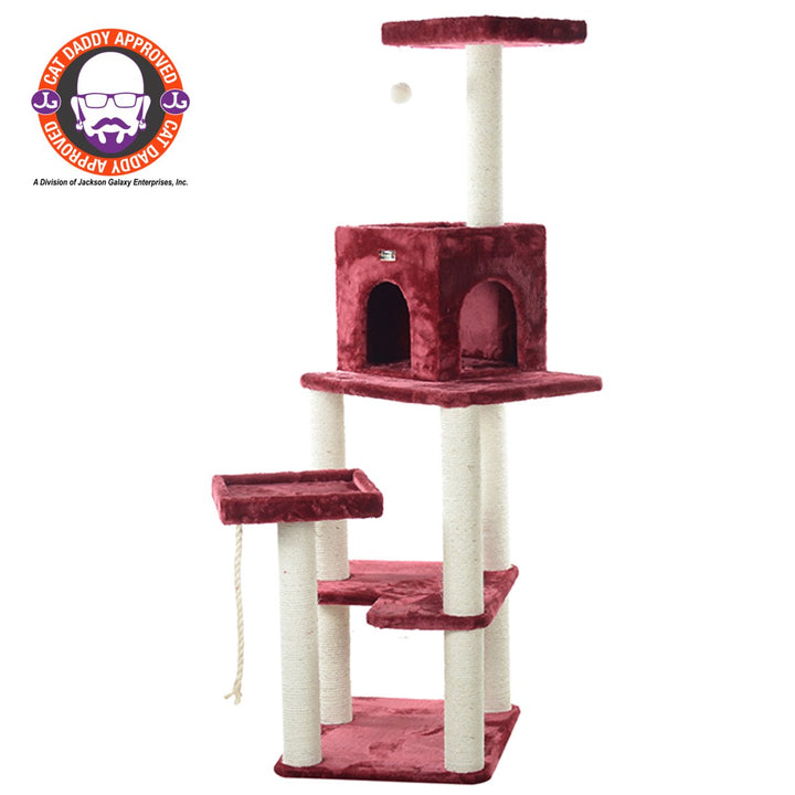 Armarkat Real Wood Classic Cat Tree Model A6902B Classic Model A6902 Burgundy Image 1