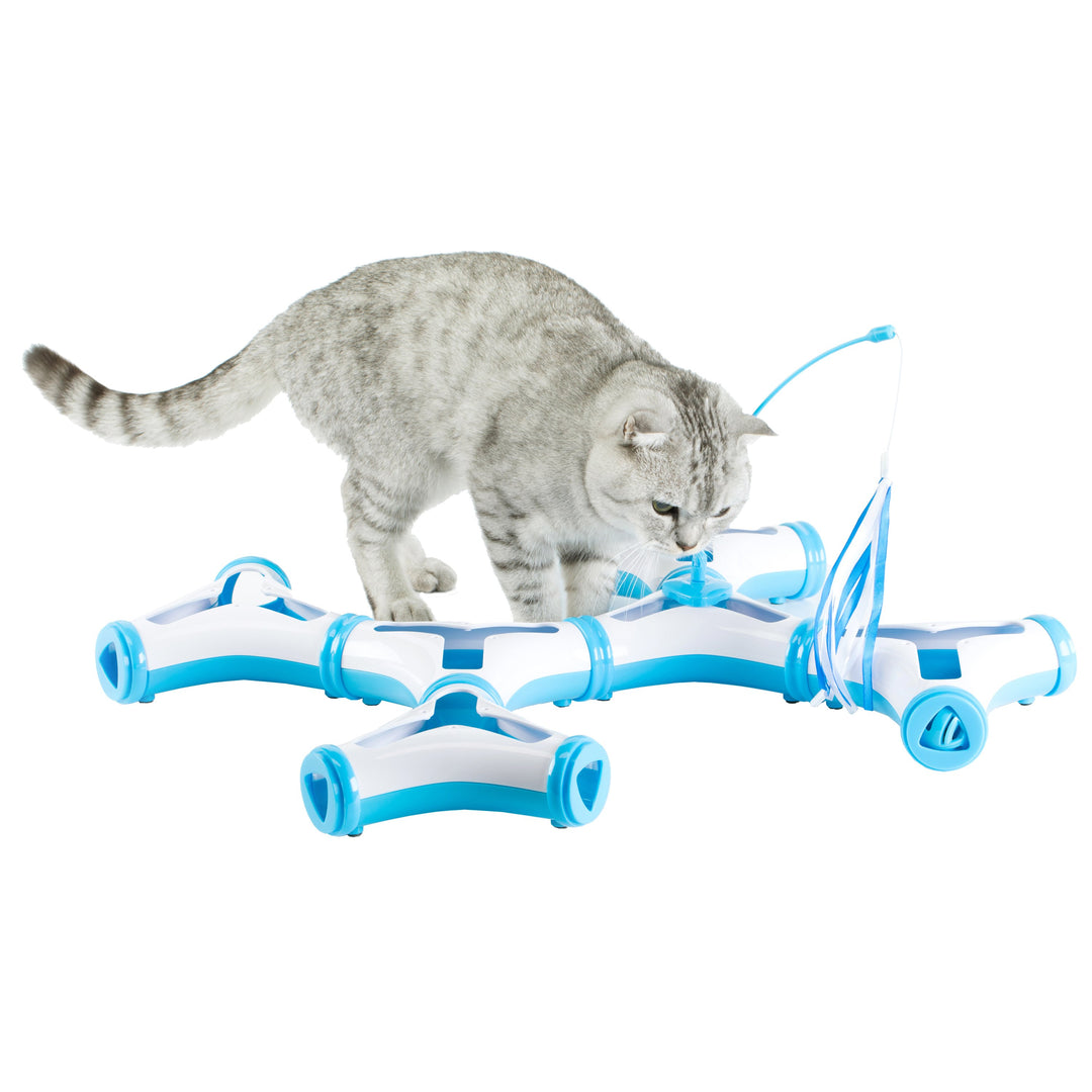 Configurable Interactive Cat Toy Spring Feather Teaser Safe Plastic Multi-Shape Image 6