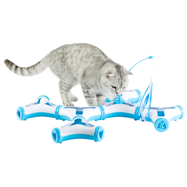 Configurable Interactive Cat Toy Spring Feather Teaser Safe Plastic Multi-Shape Image 6