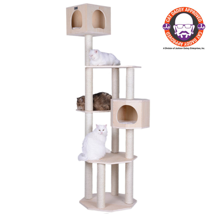 Armarkat Premium Scots Pine 85-Inch Cat Tree with Five Levels, Two Condos Image 1
