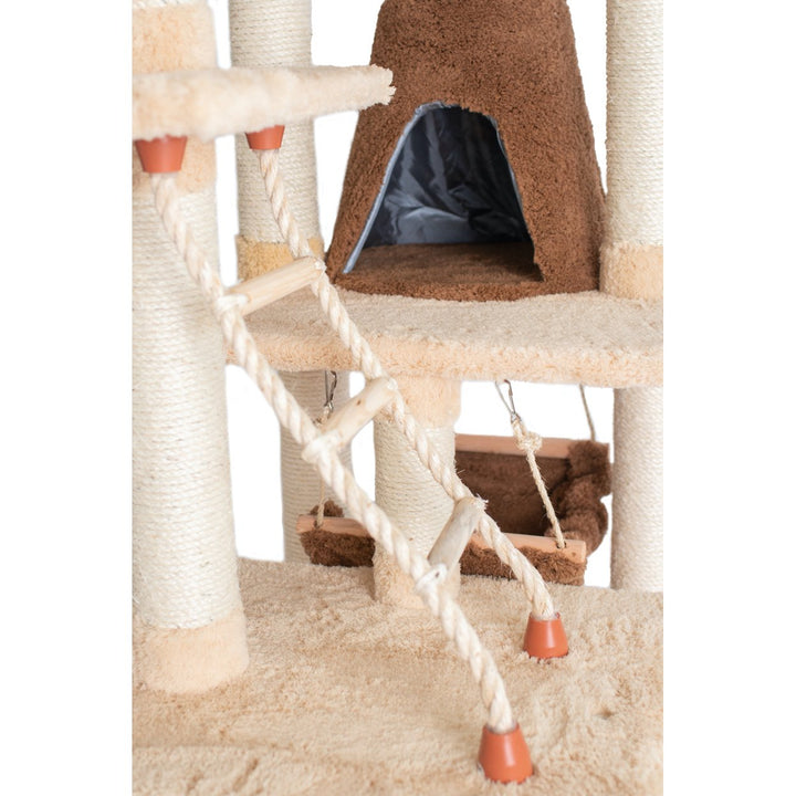 Armarkat Cat Climber Play House78" Real Wood Cat furniture,Jackson Galaxy Approved Image 4