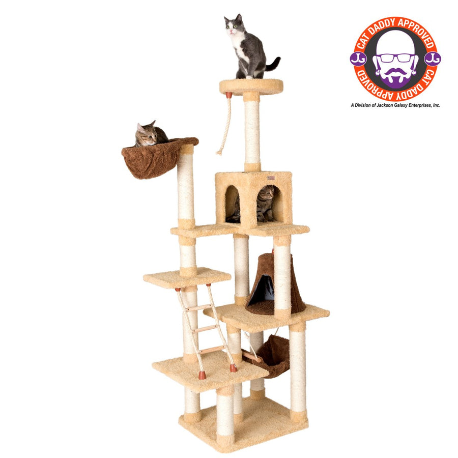 Armarkat Cat Climber Play House78" Real Wood Cat furniture,Jackson Galaxy Approved Image 1