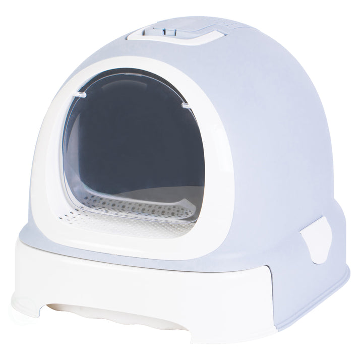 Fully Enclosed Hooded Cat Litter Pan with Scoop 17x20.5x15.75 Odor Control Image 9