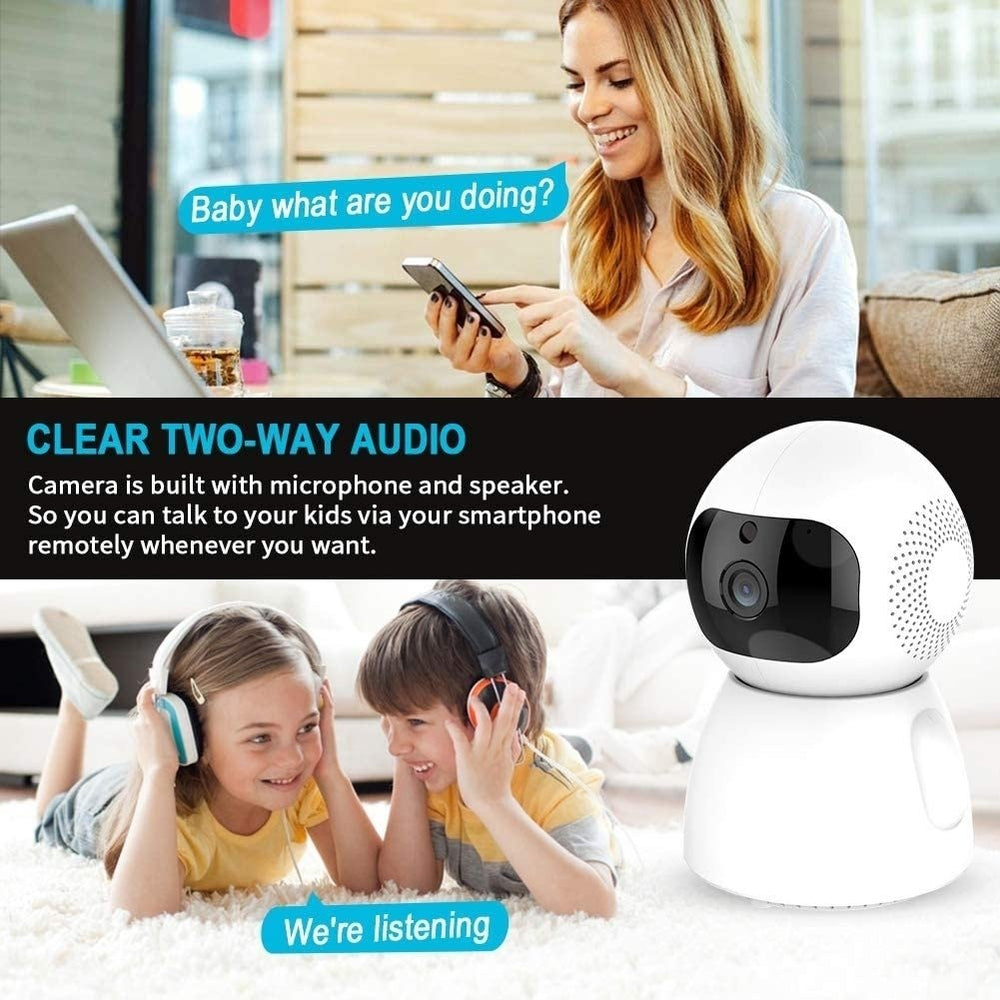 HD Indoor Wireless Smart Home Camera with Night Vision 2-Way Audio Baby Monitor Home WiFi Security Camera Sound/Motion Image 2