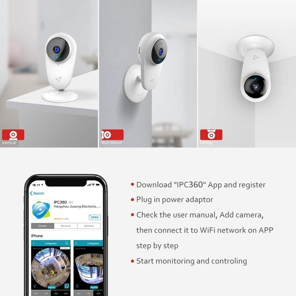 Victure 1080P FHD Baby Monitor Pet Camera Image 2