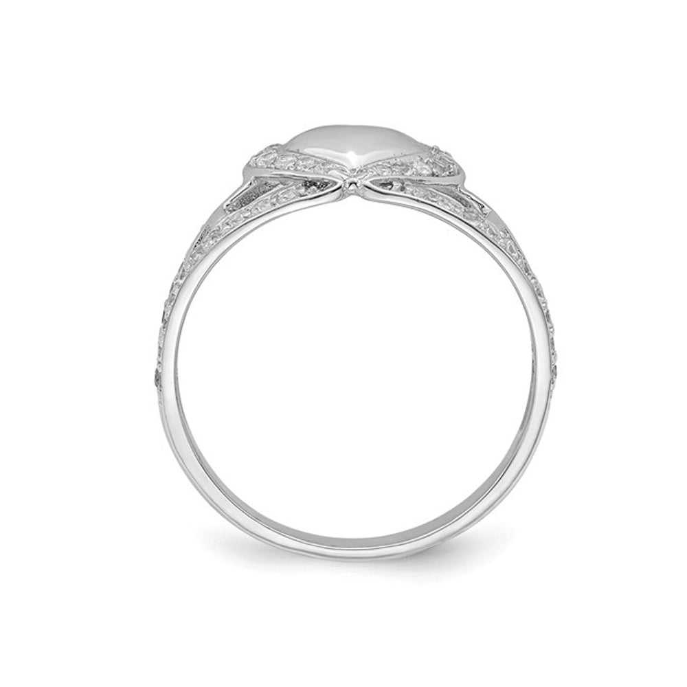 Pure Heart Ring in Sterling Silver with Synthetic Cubic Zirconia (CZ) Image 3