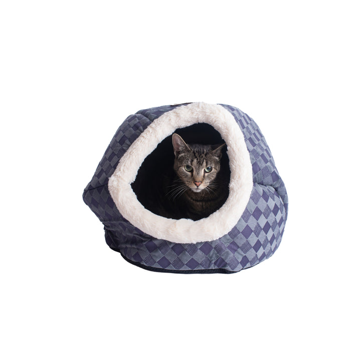 Armarkat Cat Bed Model C44Blue Checkered Image 3