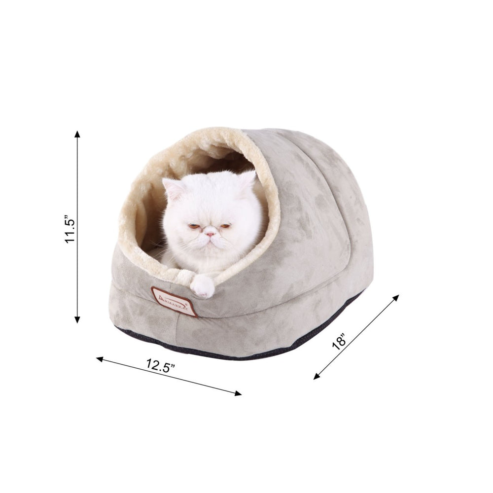 Armarkat Cat Cave Bed With Soft Cushion For Pets C18 Sage Green Image 2