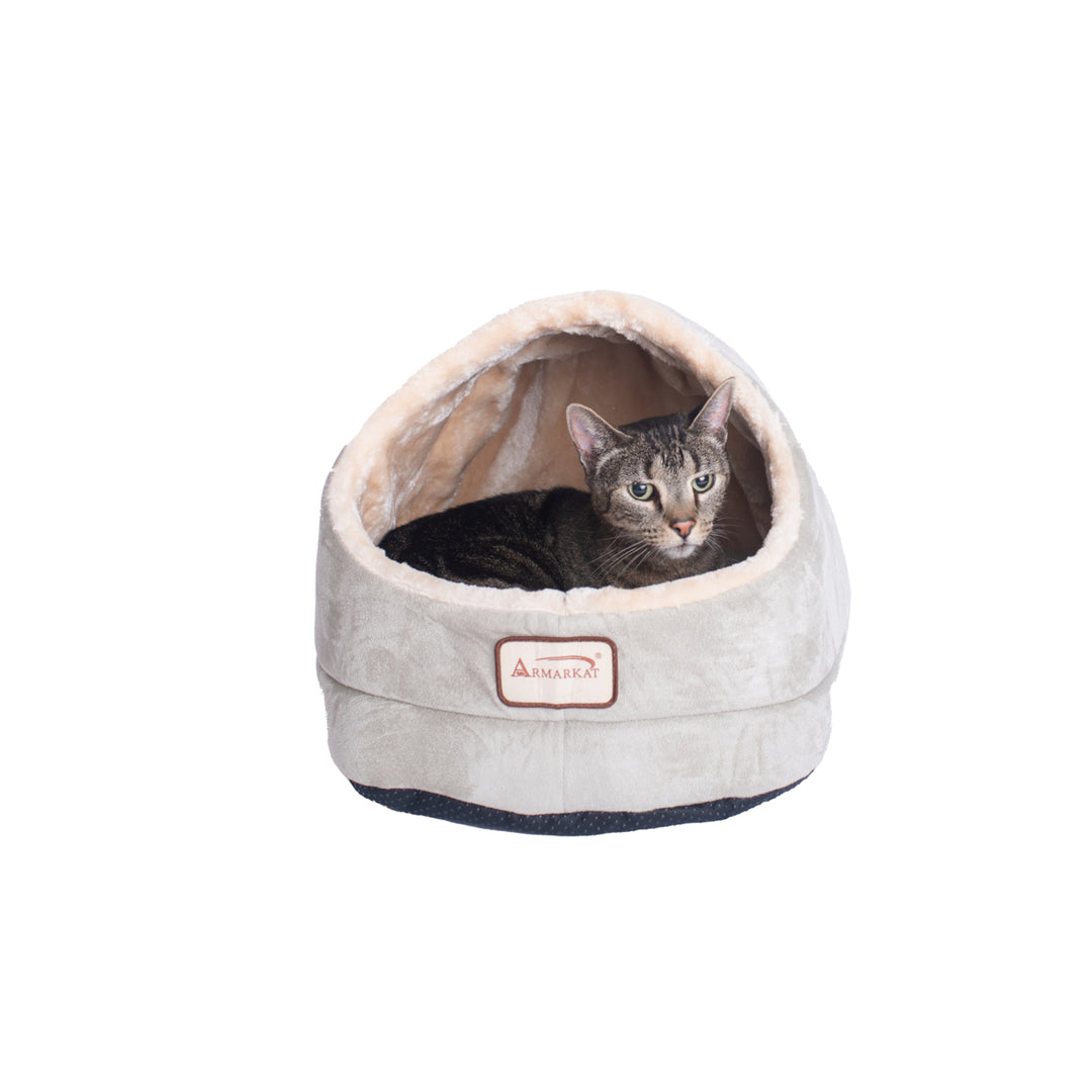 Armarkat Cat Cave Bed With Soft Cushion For Pets C18 Sage Green Image 3