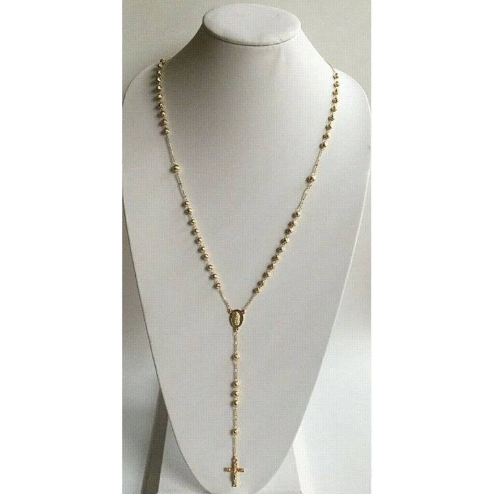 14K Gold Filled Guadalupe Rosary unisex 10mm Image 2