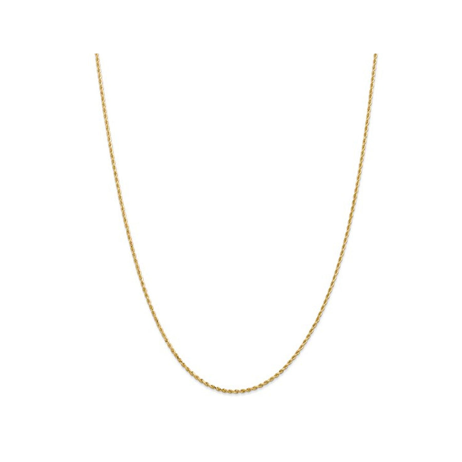 Diamond Cut Rope Chain Necklace in 14K Yellow Gold 24 Inches (1.75mm) Image 1