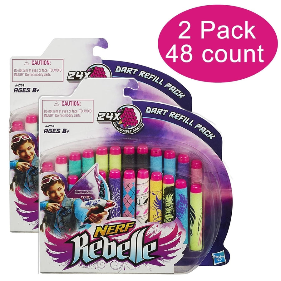 Nerf Rebelle Secrets and Spies Dart Refill 2-Pack 48ct for Blasters Hasbro Image 1