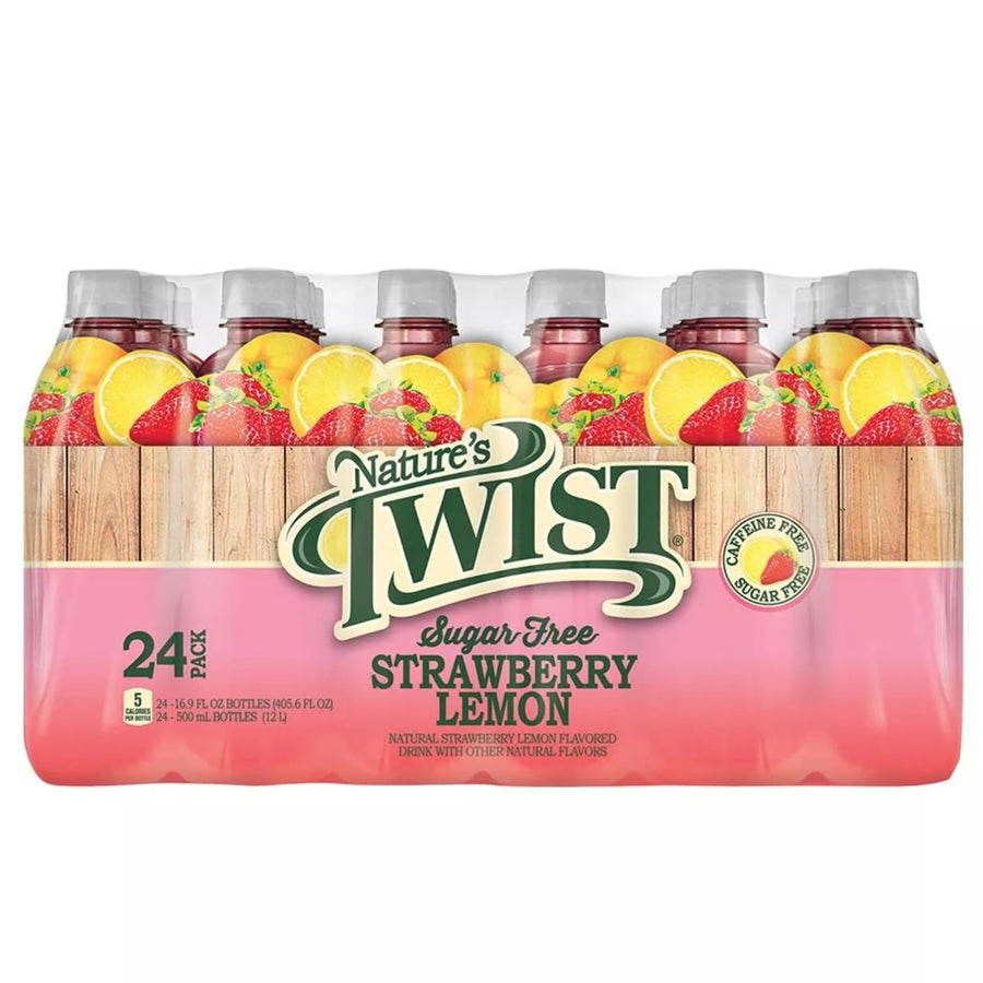 Nature's Twist Sugar-Free Strawberry Lemon, 16.9 Ounce (24 Pack) Image 1
