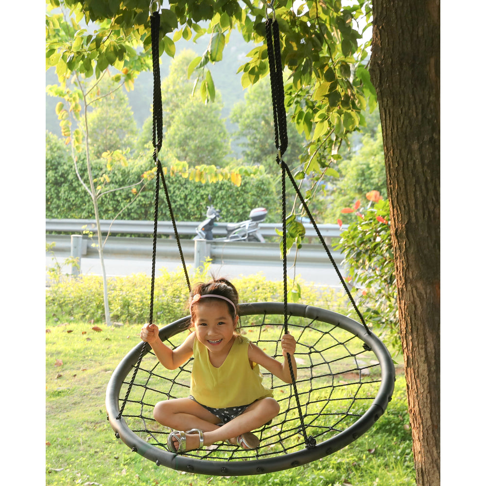 Round Net Tree Swing with Hanging Ropes Image 2