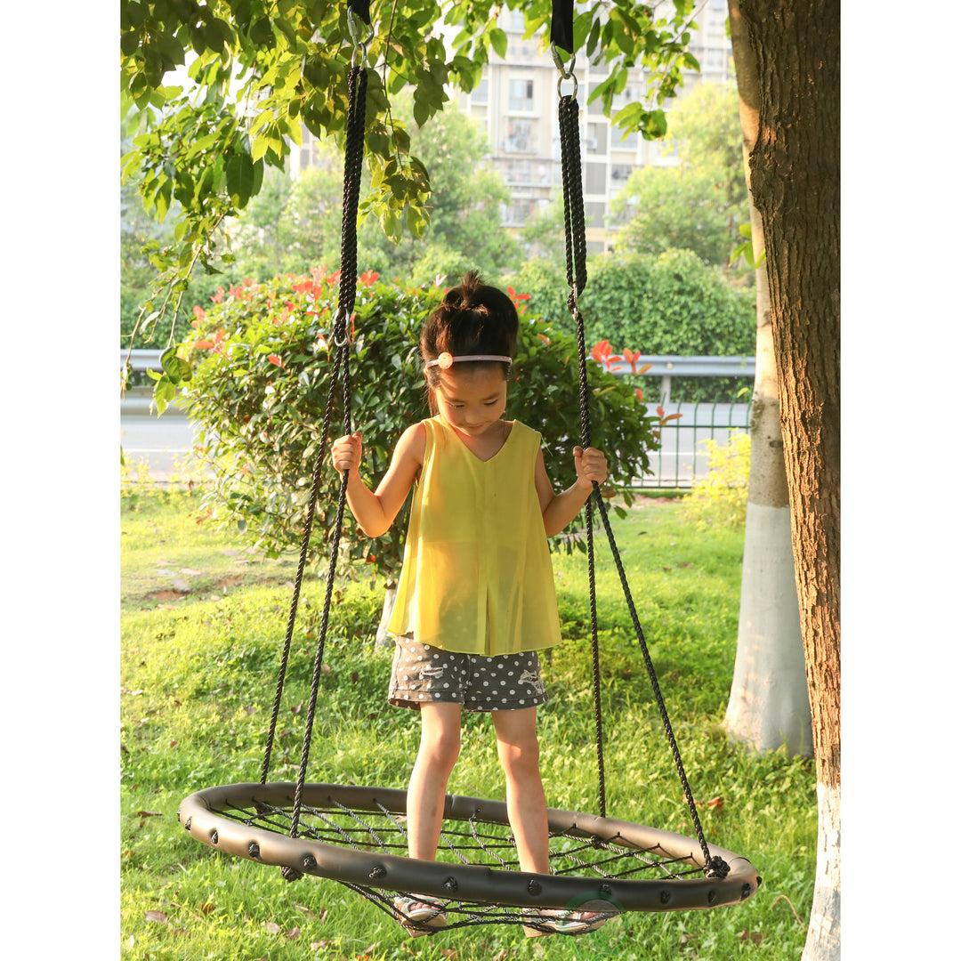 Round Net Tree Swing with Hanging Ropes Image 4