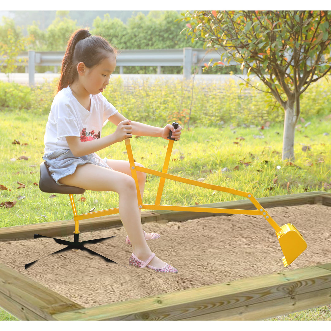 Metal Sand Digger Toy Crane for Sandbox Durable Construction Kids Outdoor Play Image 2