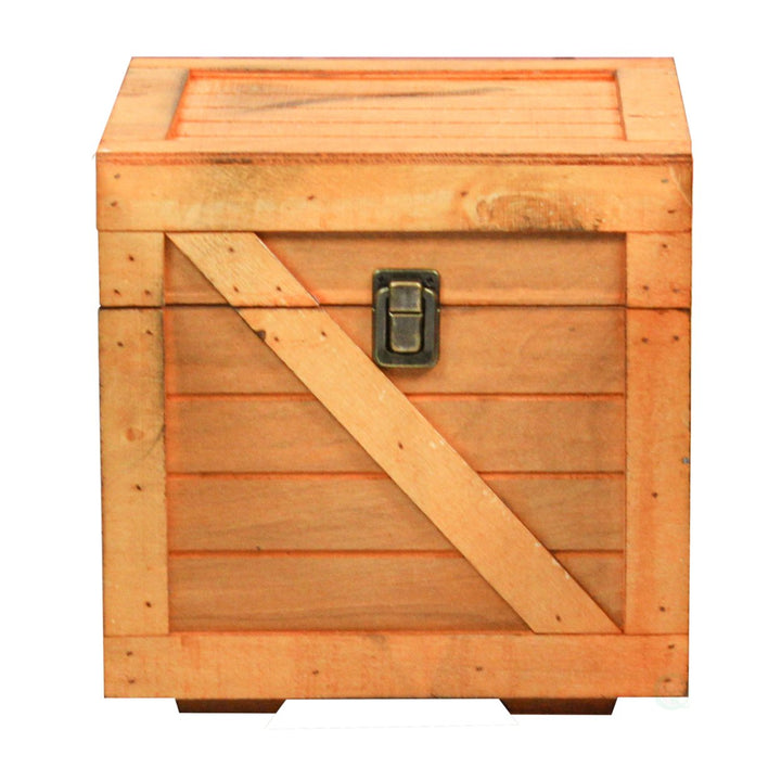 Stackable Wooden Cargo Crate Storage Chest Decorative Storage Box Large Rustic Design Image 7