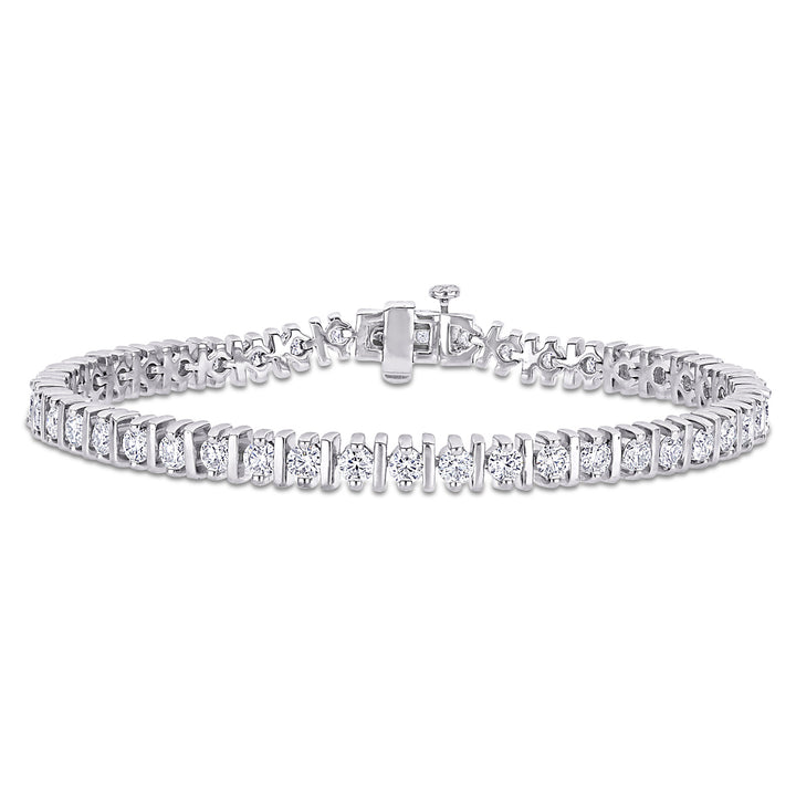 4.50 Carat (ctw) Lab-Created Moissanite Tennis Bracelet in Sterling Silver Image 1