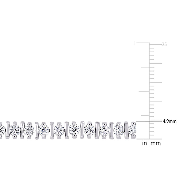 4.50 Carat (ctw) Lab-Created Moissanite Tennis Bracelet in Sterling Silver Image 2