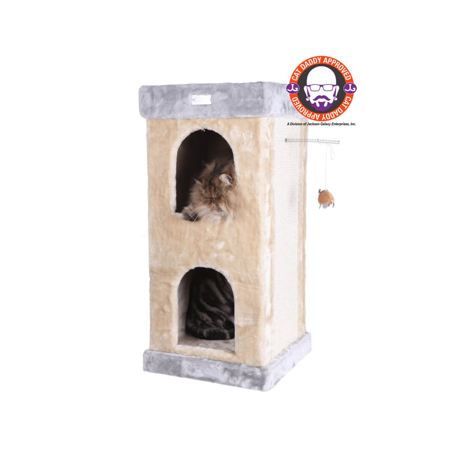 Armarkat X3203 Premium Cat Tree Beige Double Condo JG Approved 32" Height Image 1