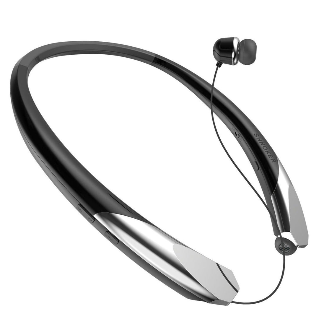 Brand Bluetooth Headphones Sport Headset Wireless Retractable Earbuds Neckband Headsets Sweatproof Earphones for Phones Image 1