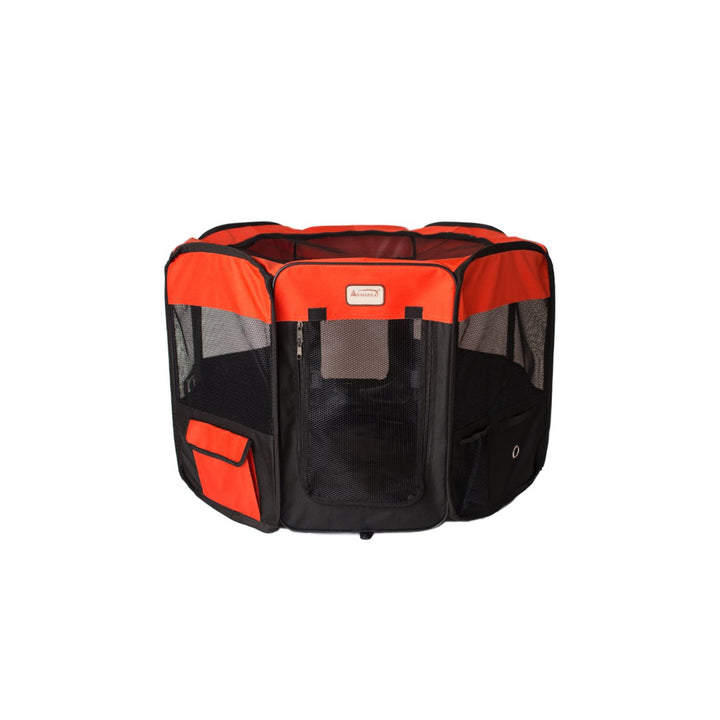 Armarkat Model PP002R-M Portable Pet Playpen in Black and Red Combo Image 2
