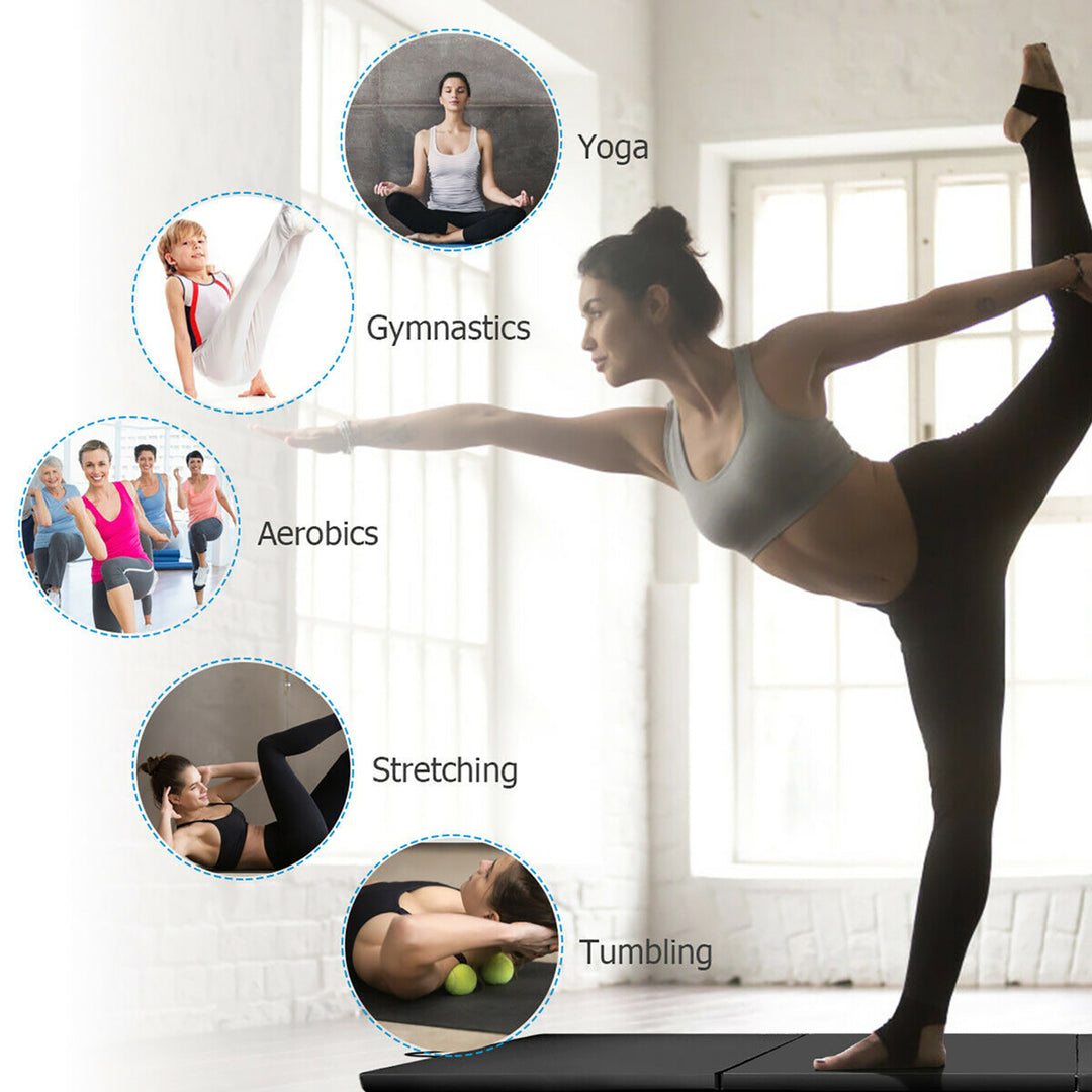 4x8x2" Folding Gymnastic Tumbling Mat w/Handles Fitness Yoga Aerobics Exercise Image 6