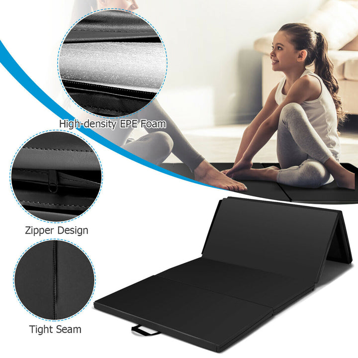 4x8x2" Folding Gymnastic Tumbling Mat w/Handles Fitness Yoga Aerobics Exercise Image 7